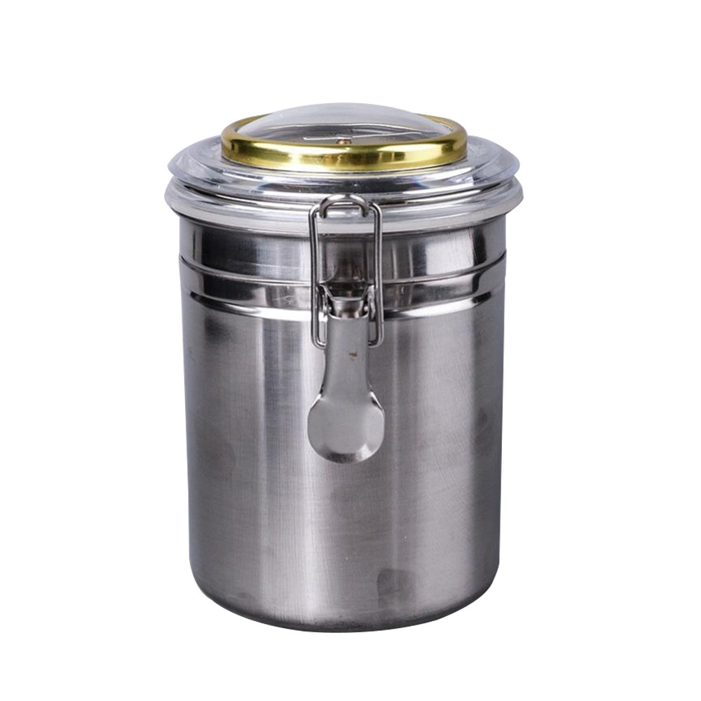 Picture of Muxiang Tobacco Moisturizer Cross-border Hot Sale with Hygrometer Moisturizer Tobacco Pipe Tobacco Jar Stainless Steel Sealed Jar