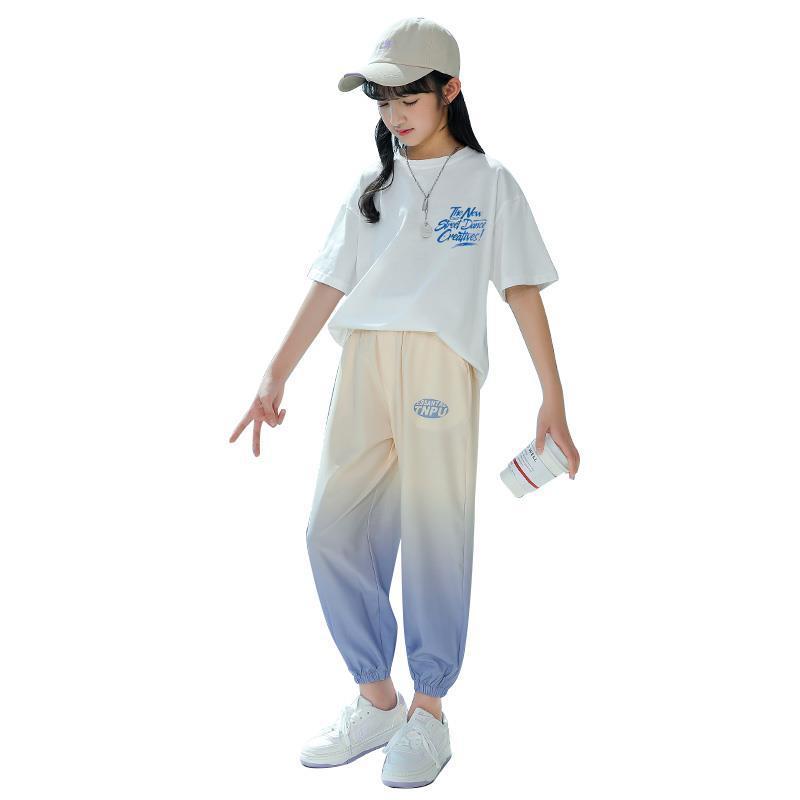 Picture of Girls' Sports suit New Summer Dress CUHK Children's Fashionable Children's Wear Summer Street Two-Piece Fashionable Set