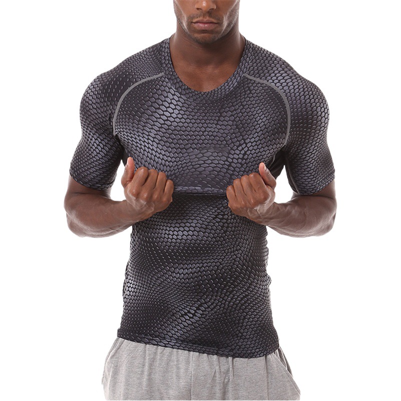 European and American basketball training compression sports tights men's summer quick-drying compression fitness clothing breathable lightweight