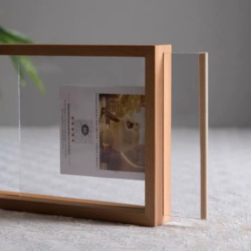 Picture of A4 Creative Photo Frame Table Stereo Hollow 6-Inch 7-Punch-Free Double-Sided Glass Plant Specimen Frame Picture Frame