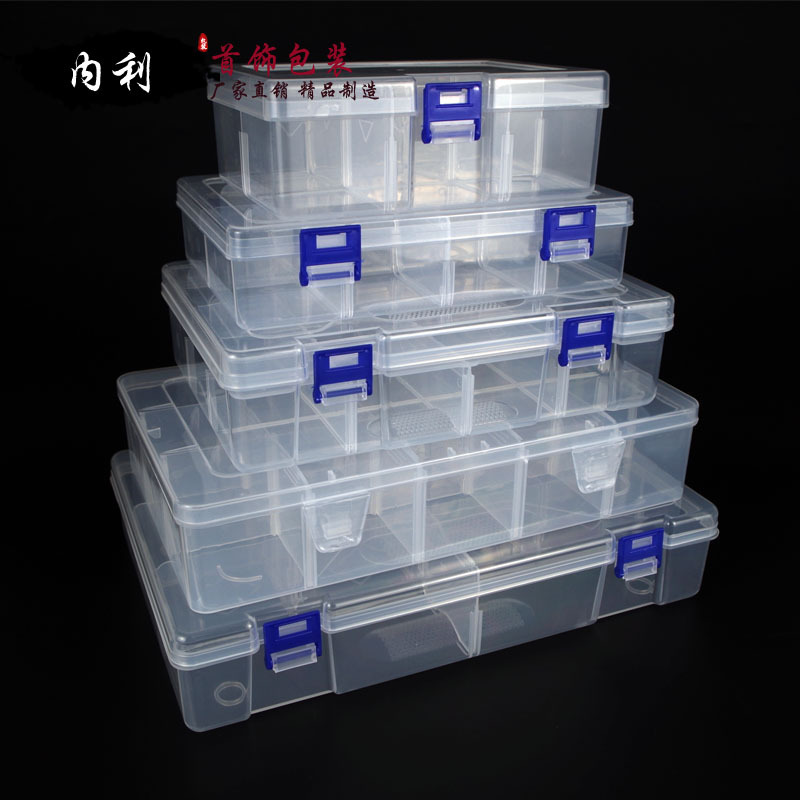 Transparent Plastic Storage Box Beaded Accessories Sorting Box Drawer Jewelry Collection Portable Box Removable Jewelry Box