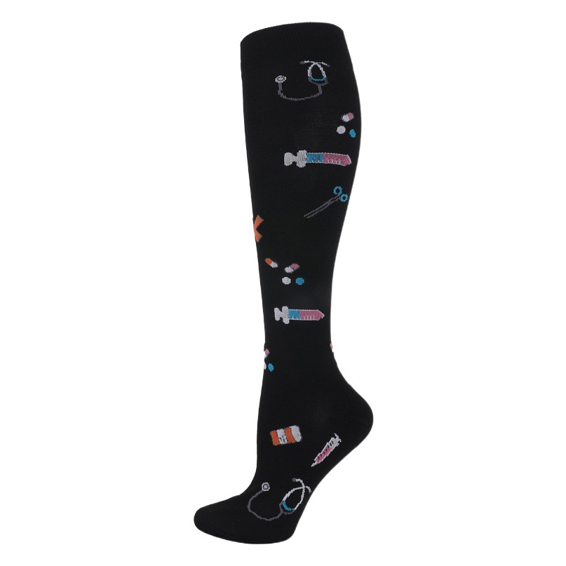 New European and American cross-border sports compression socks calf socks stocking sports socks compression elastic socks spot wholesale