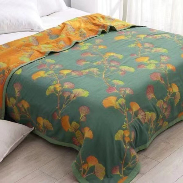 Picture of Wholesale new combed cotton fine sand gauze towel blanket soybean fiber blanket spring and summer single double autumn and winter leisure blanket