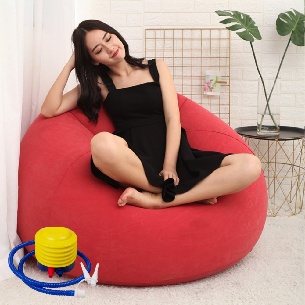 Picture of Factory supply flocking inflatable small apartment home single sofa lazy football sofa leisure entertainment stool