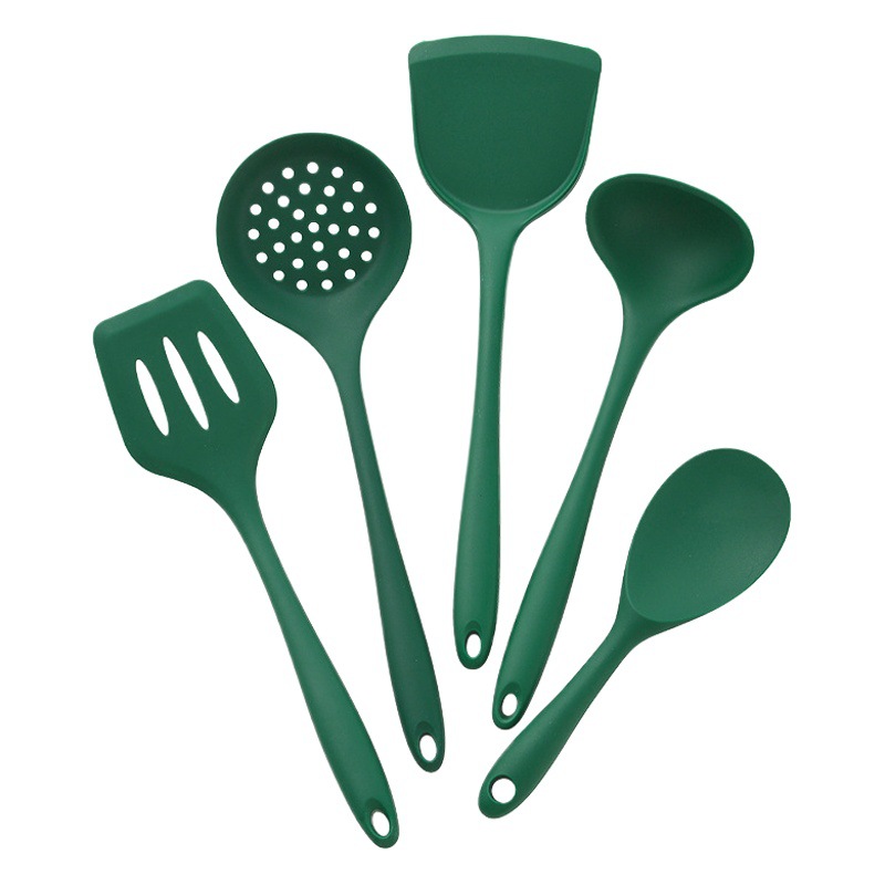 Picture of Wholesale household non-stick pan silicone chinese shovel high temperature resistant shovel spoon suit colander soup spoon suit kitchenware five-piece set