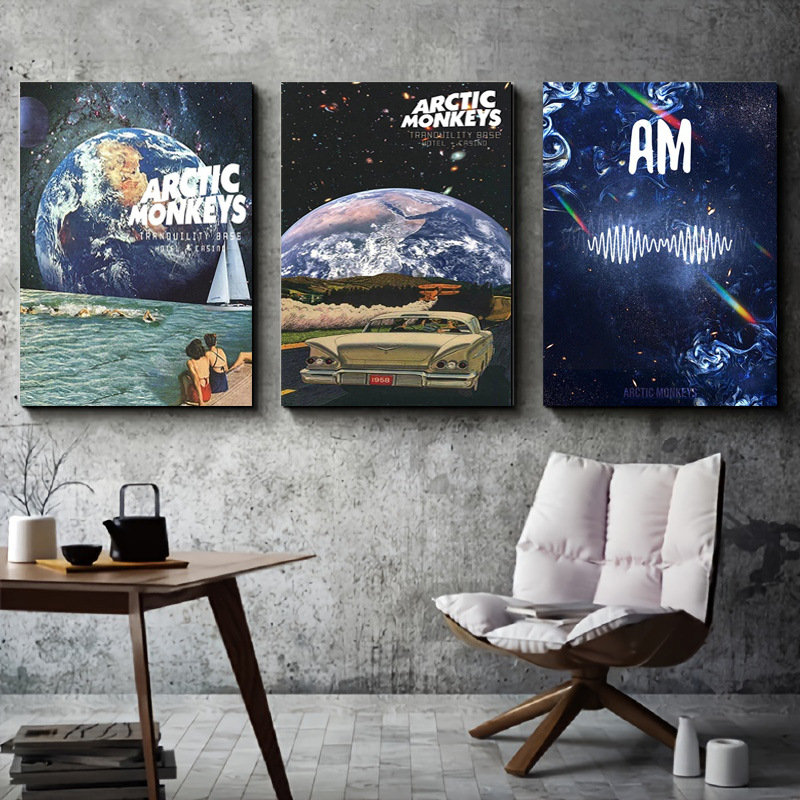 Picture of Nordic Home Living Room Decorative Painting Universe Planet Canvas Painting Poster Xuan Advanced Sense Hanging Painting Bedroom HD Painting Core
