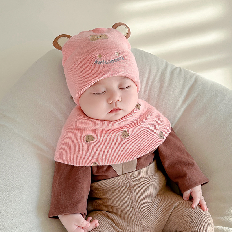 Picture of Katu Bear Infant Hat Spring & Fall 3-6-12 Months Male and Female Baby Pullover Hat Cotton 100-Day Sleeping Hat