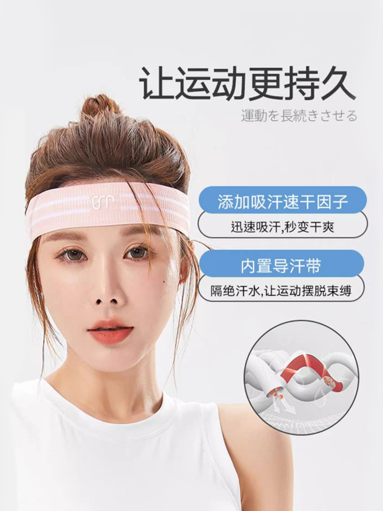 Picture of Sports Headband for Women, Anti-Sweat Band, Sweat-Absorbing Headband, Running Headscarf, Sports Basketball Fitness Sweatband, Yoga Headband