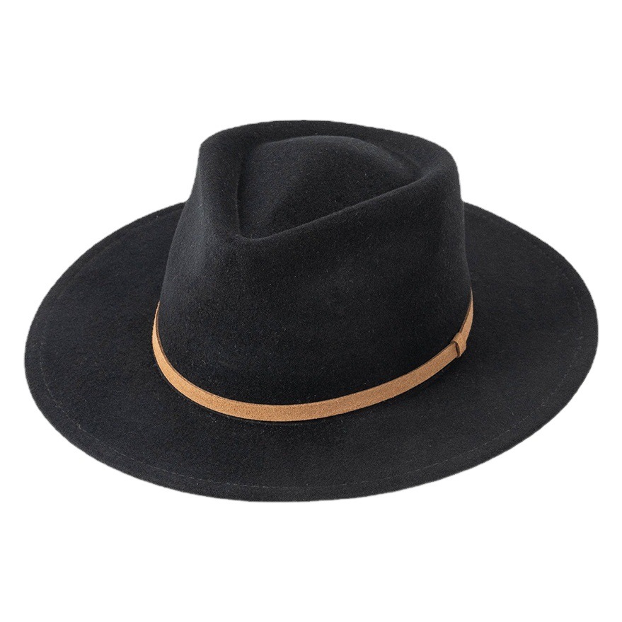 Korean Style New Autumn and Winter Children's Hat Fashion Casual Wool Jazz Hat Belt Decorative Top Hat All-match Hat
