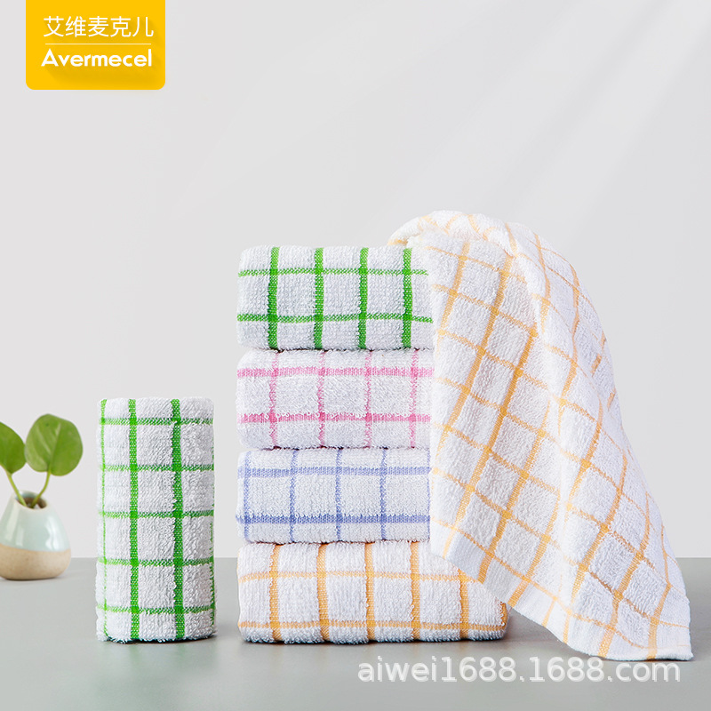 Small Towel Wipe Sweat Wipe Hands No Color Falling Wash Face Absorbent No Hair Falling Square Towel Children's Towel Handkerchief Cotton Towel