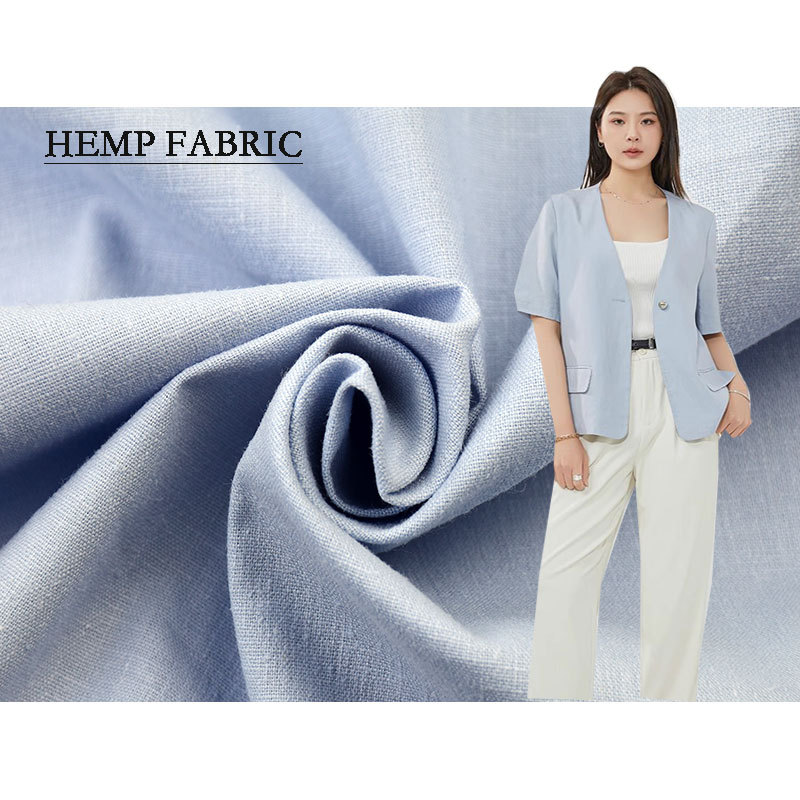 Hemp Stretch Plain Fabric Hemp Fabric Suit Shorts dress Shirt Hemp