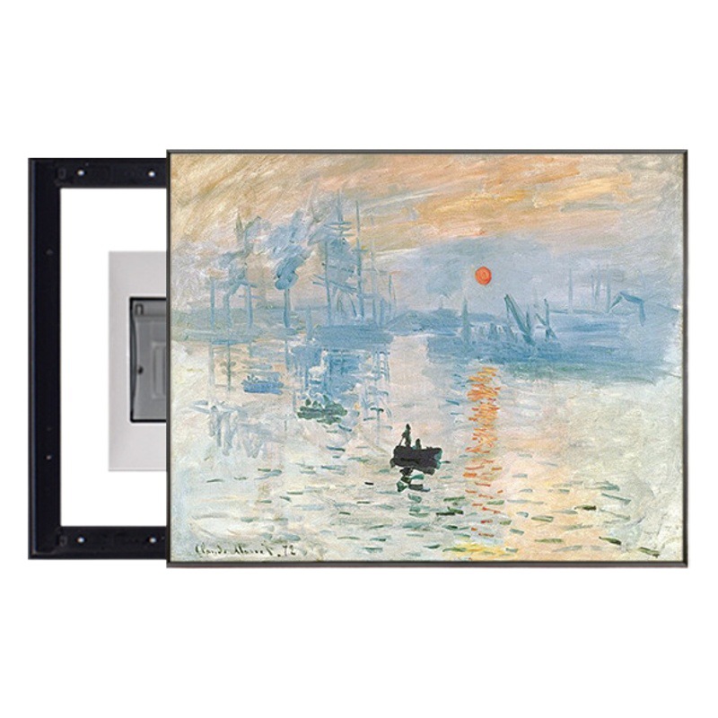 Monet electric meter box decorative painting punch-free oil painting living room dining room electric brake switch mural distribution box hydraulic upturn