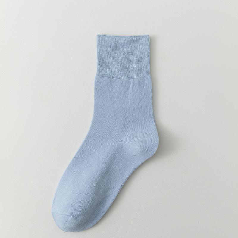 Picture of Mid-Calf Socks for Women, Spring and Autumn Solid Color Slouch Socks, Versatile Maternity Socks, Casual Long Socks, Zhuji Socks Wholesale