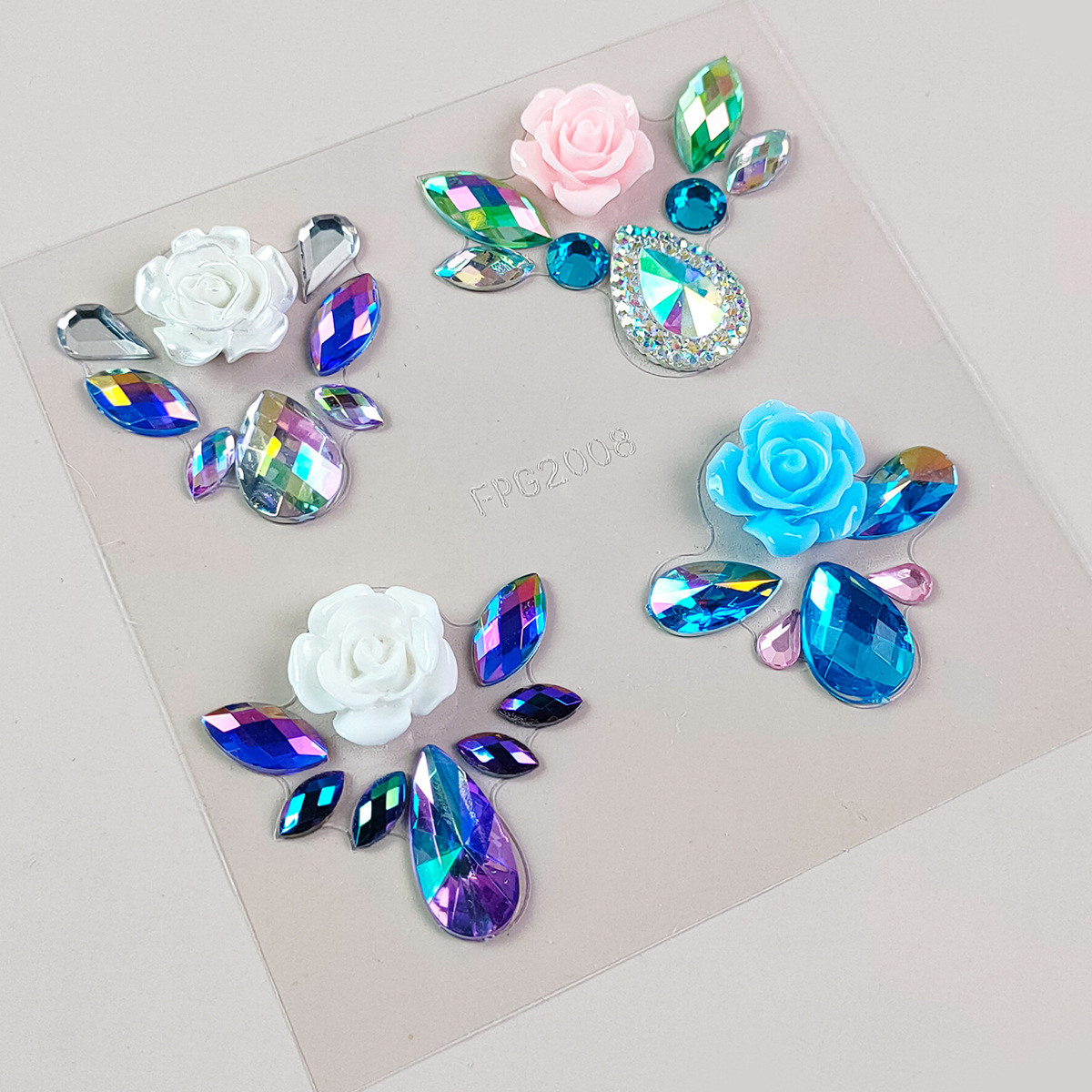 Picture of Eyebrow Diamond Paste Cross-border Face Diamond American Holiday Party Rhinestone Gem Paste Rainbow Eye Makeup Stage Makeup Tattoo Paste Diamond