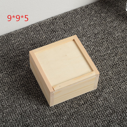 Picture of Accompanying Gift Wooden Box Simple Pine Gift Packaging Box Candy Box Immortal Flower and Wood Box Wooden Jewelry Storage Box