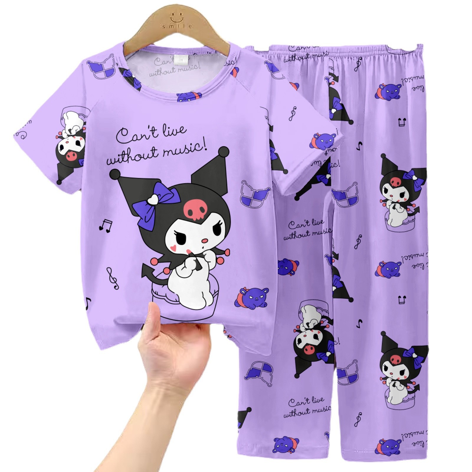 Picture of Children's Pajamas 2025 New Summer Thin Short-sleeved Trousers Girls' Large Children's and Girls' Home Clothes Summer Outer Wear