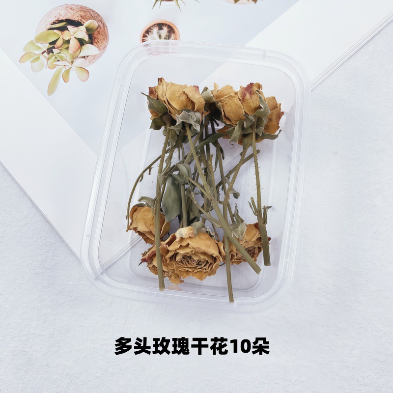 Picture of Dried Flower DIY Material Boxed Real Flower Air-Dried Forget-Me-Not Rose Lover Grass Gypsophila Decorative Flower Material Handmade