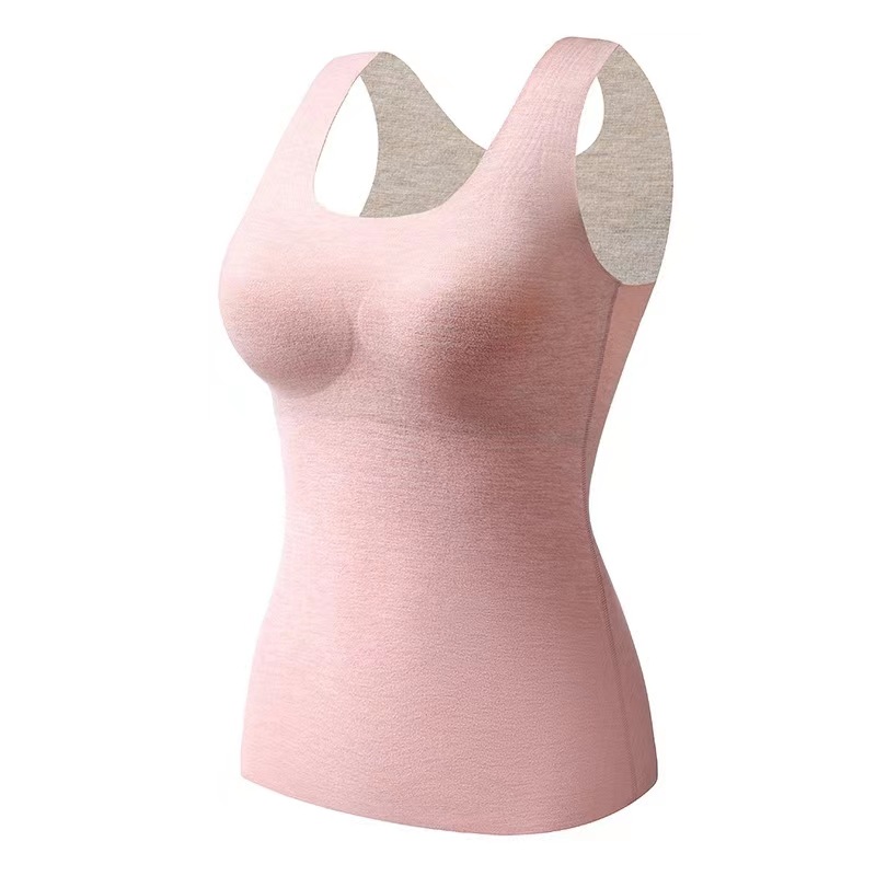 Picture of Double-Sided German Velvet Women's Cashmere Silk Vest with Chest Pad, Thermal Vest, Autumn Coat, Heating, Seamless Inner Wear, Can Be Worn Outside