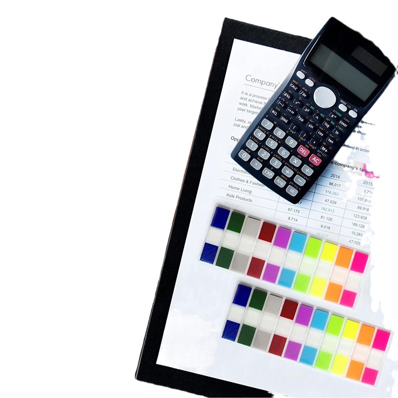 Cross-Border Hot-Selling 10-Color Pull-Out Transparent Pet Sticky Notes, Waterproof Writable Index Tabs, Colored Stickers