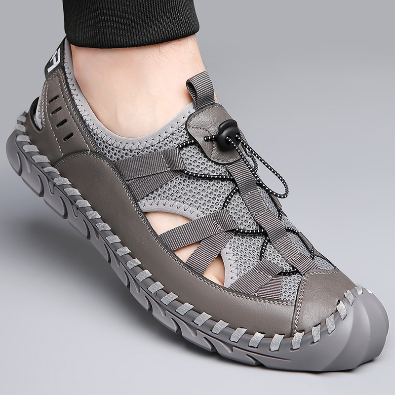 2025 New All-match Mesh Comfortable Men's Shoes Hollow Sandals Breathable Beach Shoes Men's Casual Men's Shoes 85001