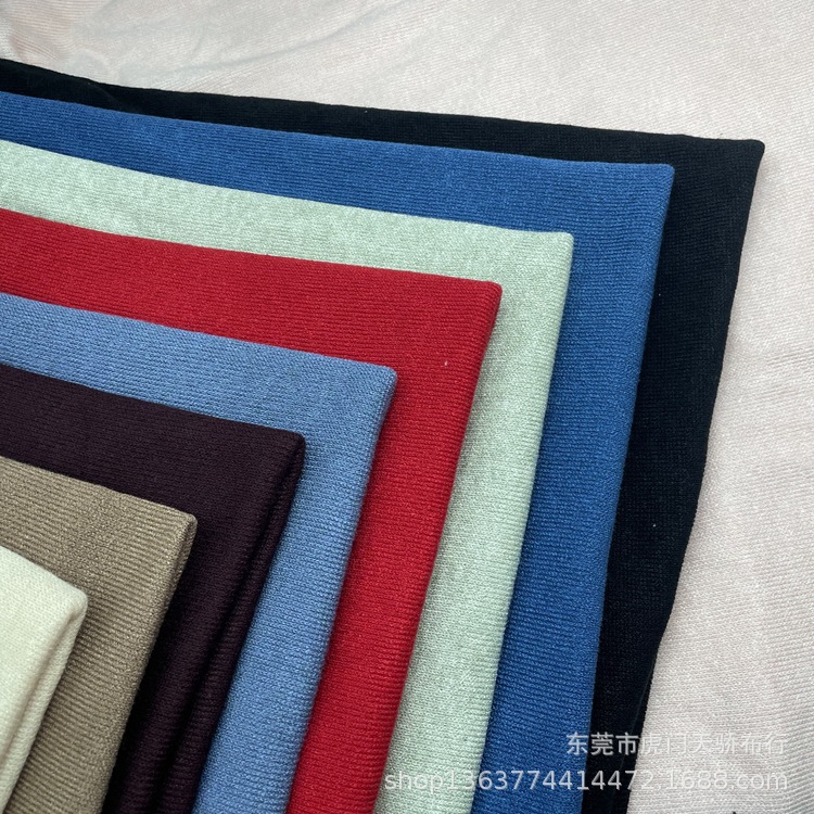 in stock supply knitted coarse needle fabric 1*1 coarse needle rib autumn and winter sweater cardigan cashmere coarse needle fabric