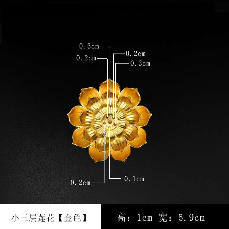 Picture of Alloy porous lotus incense holder Zen thread incense holder household tea set accessories sandalwood burner incense tray