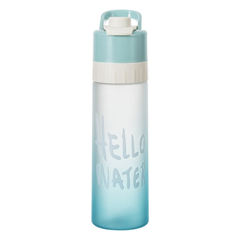 New Trendy Gradient Spray Water Bottle for Men and Women, Outdoor Sports Student Cooling Portable Water Jug Spray Cup