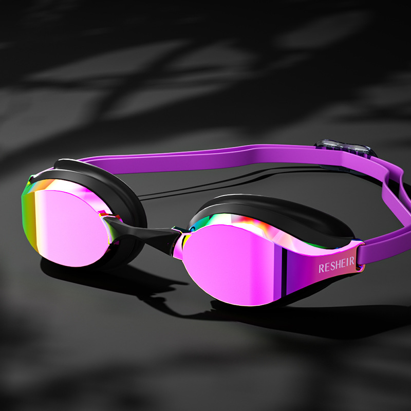 Picture of Cross-Border Popular Racing Swimming Goggles for Adults, High-Definition Anti-Fog Electroplated Swimming Goggles, Fashionable Silicone Waterproof Competition Goggles