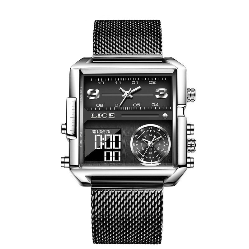 Picture of Dual Display Square Quartz Watch Men's Watch Fashion Business Personality Casual Large Dial Domestic Wristwatch Cross-border Wholesale