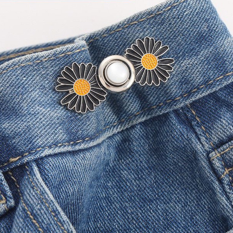 Picture of Chinese Knot Waist Buckle Pair Buckle Flat Bottom Removable Nail-free Seam-free Button Girl's Trouser Skirt Waist Size Change Artifact
