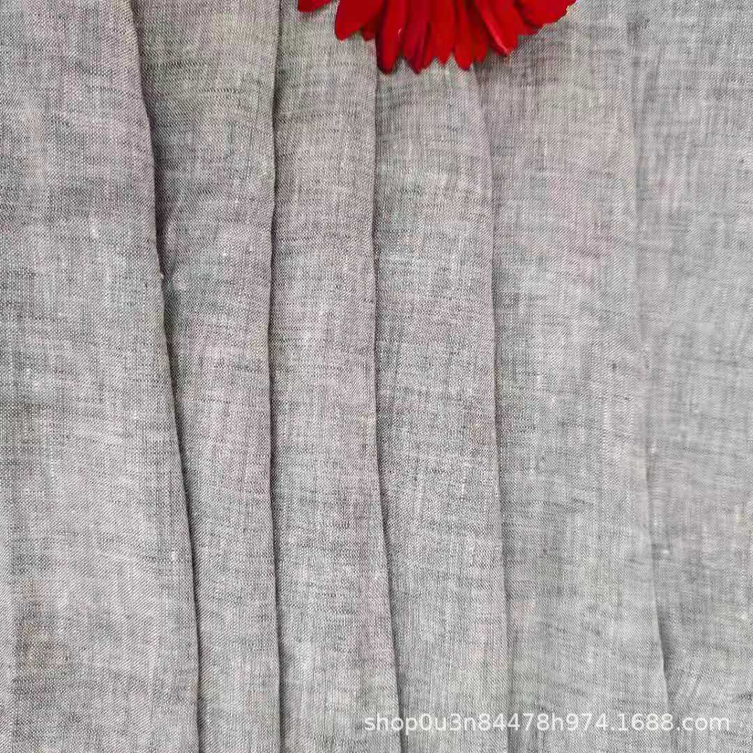 Enzyme Washed Pure Linen Bedding Fabric French Linen Curtain Fabric 280CM Wide Linen Washed Fabric