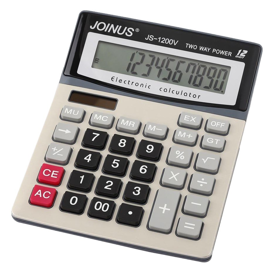 Calculator 12-Digit Solar Dual-Power Computer Zhongcheng Js1200V Business Gift