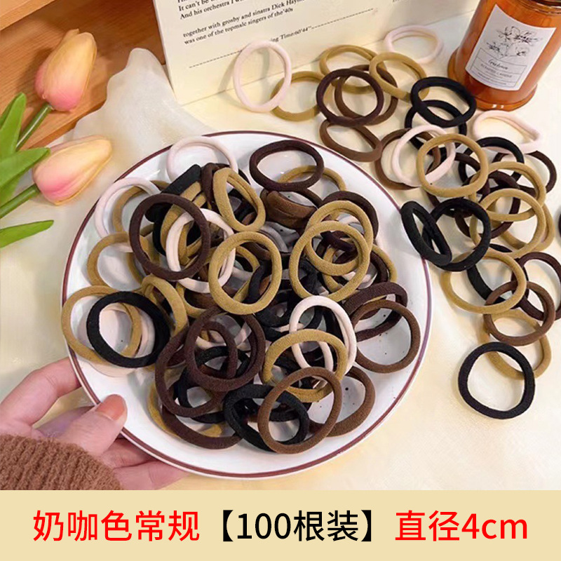 Picture of Single Wholesale Black Headband Hair Tie for Women Korean Style High Elasticity Does Not Hurt Hair Rubber Band High Ponytail Baby Hair Accessories