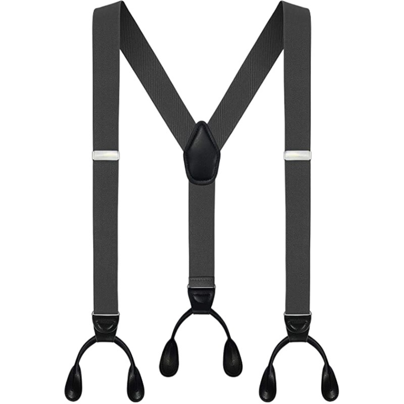 Cross-border supply adult men's 6-button suspenders adjustable elastic Y-shaped men's straps 128 colors are now available