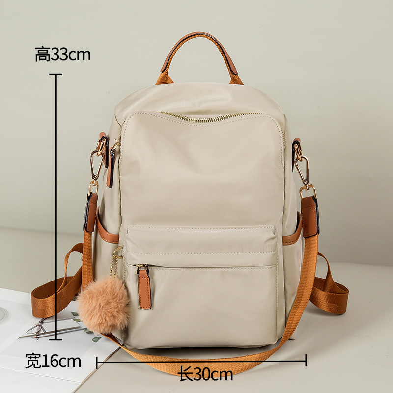 Picture of Fashion Casual Japanese-Korean Style 2024 New Anti-theft Women's Oxford Cloth Backpack Women's Large Capacity Simple Travel Bag
