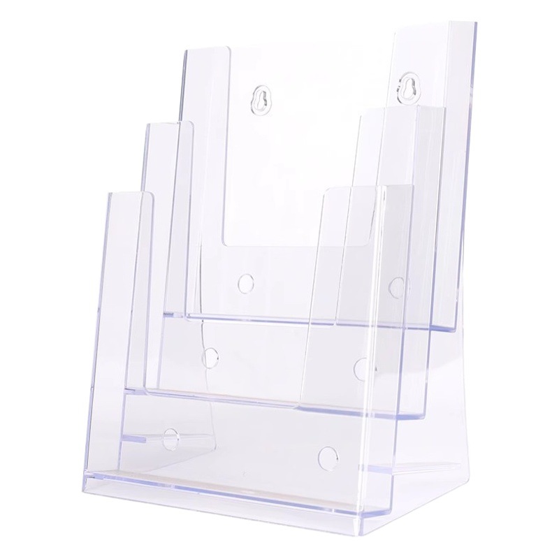 Multi-Layer Data Rack Acrylic A4 Book, Newspaper and Magazine File Rack Table Bookshelf Storage Rack Desktop File Rack
