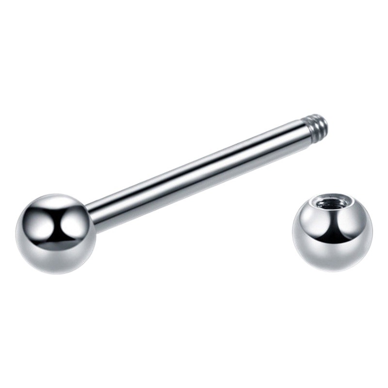 G23 titanium alloy human body puncture accessories external thread straight bar lip nail tongue nail eyebrow nail earring factory outlet