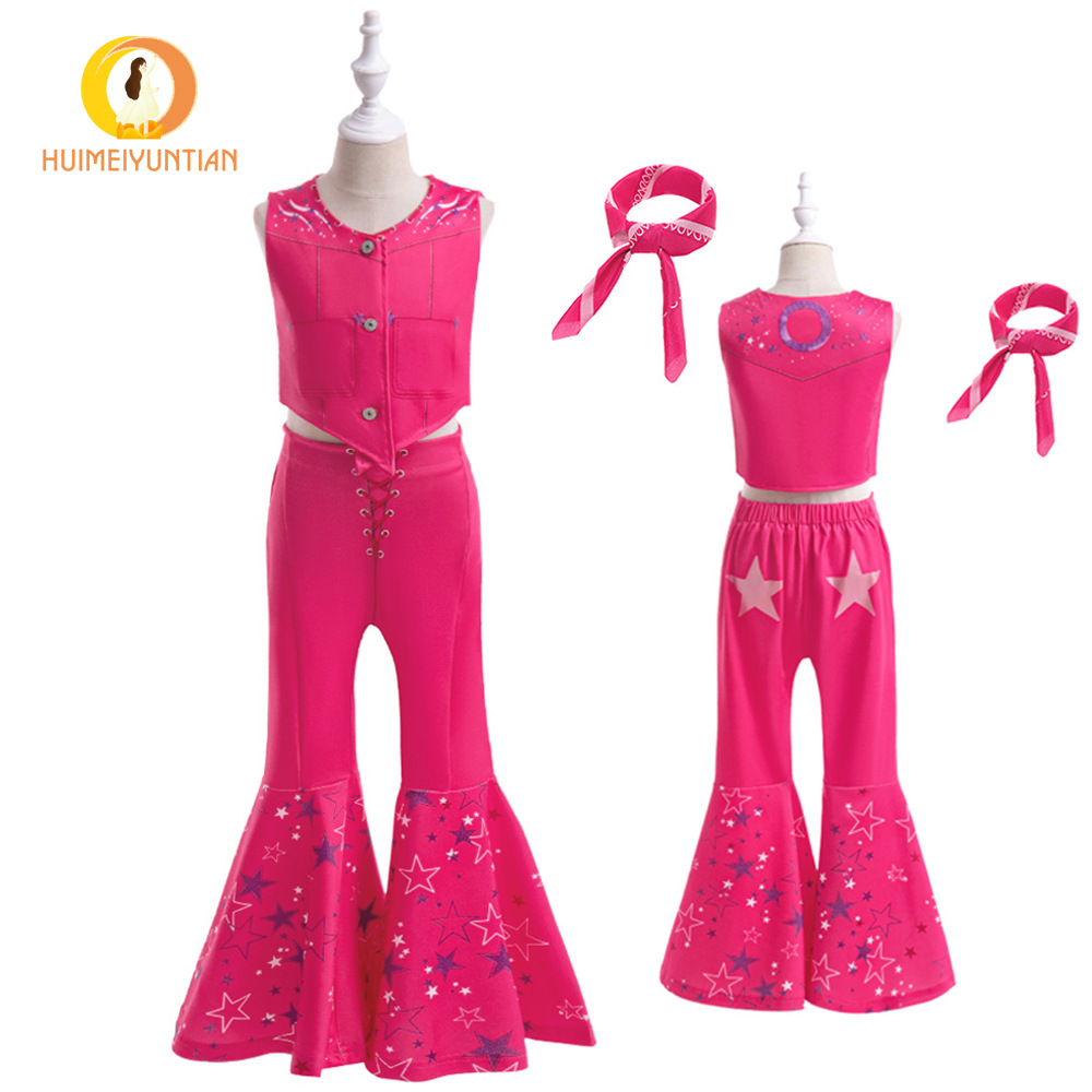 Amazon's New Cosplay Real-Life Barbie Three-Piece Barbie Same Style Leggings Suit Performance Suit