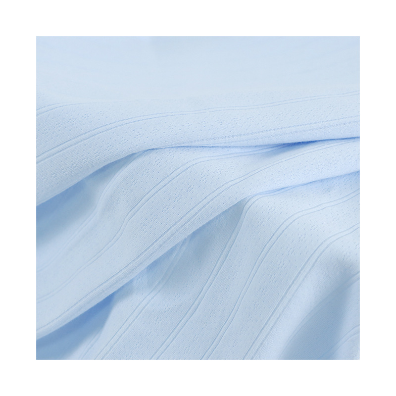 Picture of Combed Cotton Wide Strip Idea Double Layer Jacquard Cloth 40s Knitted Silk-free Air Layer Fall/Winter Climbing Pajamas Fabric
