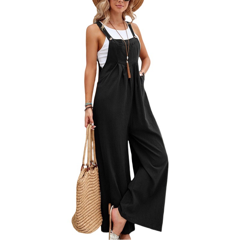 Spot 2025 Amazon Best-Selling European and American Clothing Popular Pure Color Casual Overalls