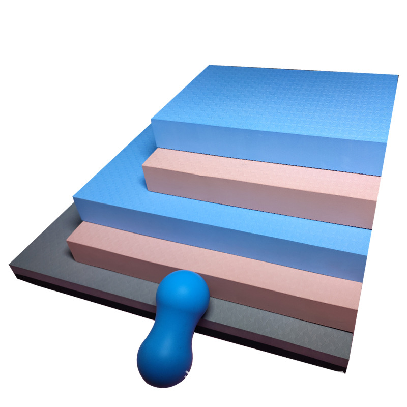 Picture of Tpe Yoga Balance Mat Thickened 6cm Kneeling Mat Flat Support Abdominal Wheel Special Mat Sports Fitness Mat Soft and Collapsible