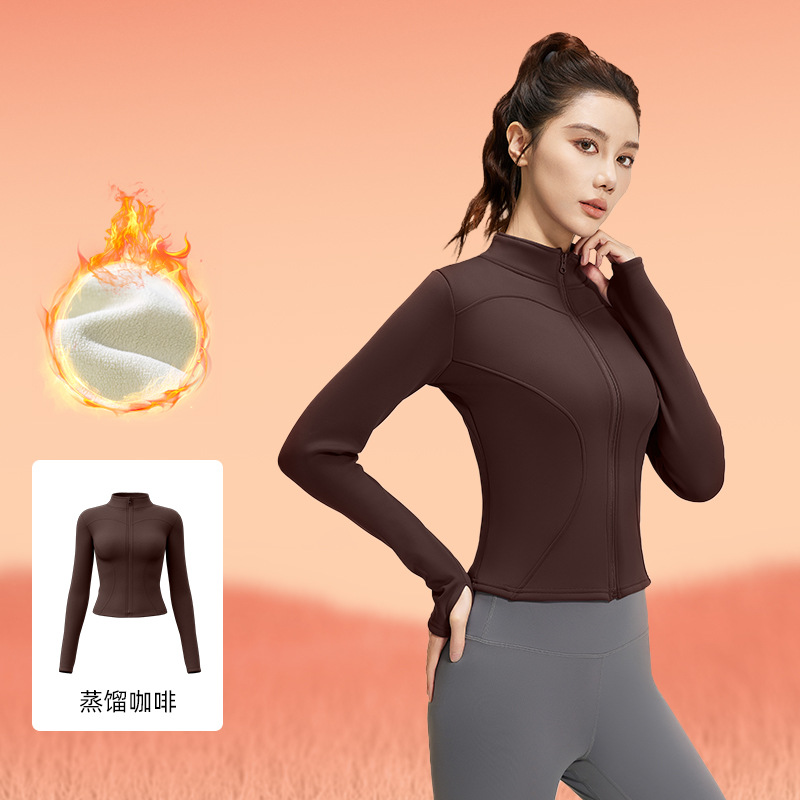 Picture of Juyitang Spring and Autumn High Elasticity Sports Yoga Jacket Cross-Border Running and Cycling Slimming Yoga Wear Fitness Top for Women