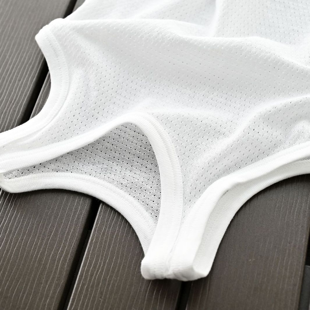 Picture of Sub-export children's clothing source factory new mesh thin white sweat-absorbent boys and girls summer bottoming vest sleeveless