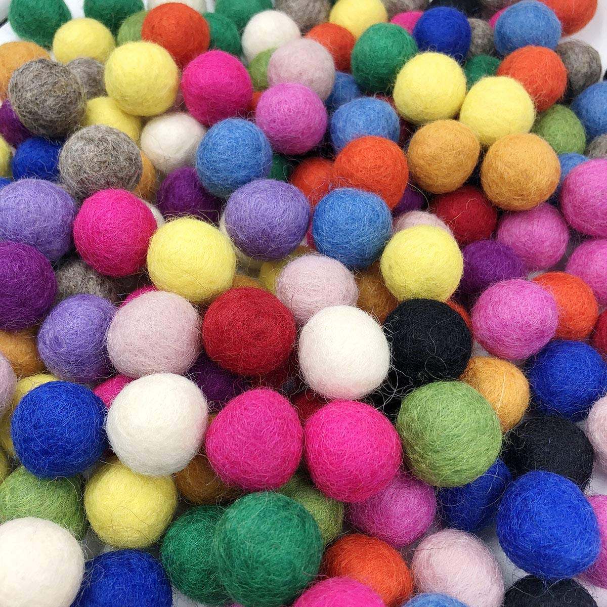 Picture of Wool Ball DIY Jewelry 2.0cm Felt Ball Mixed Colorful Wool Felt Ball Hair Accessories Christmas Poke Poke Fun