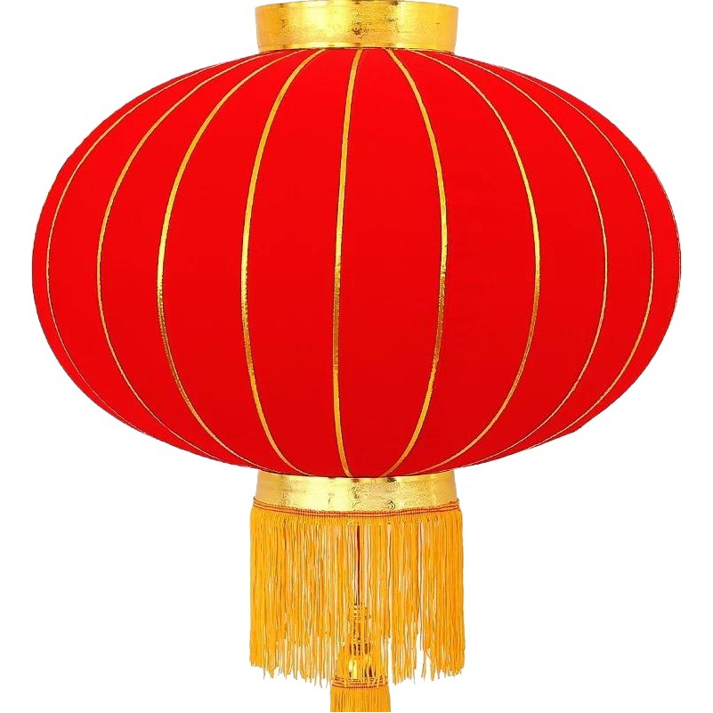 Festive Red Flocking Lantern Spring Festival Lantern New Year Wedding Decoration All Red Phnom Penh Red Lantern