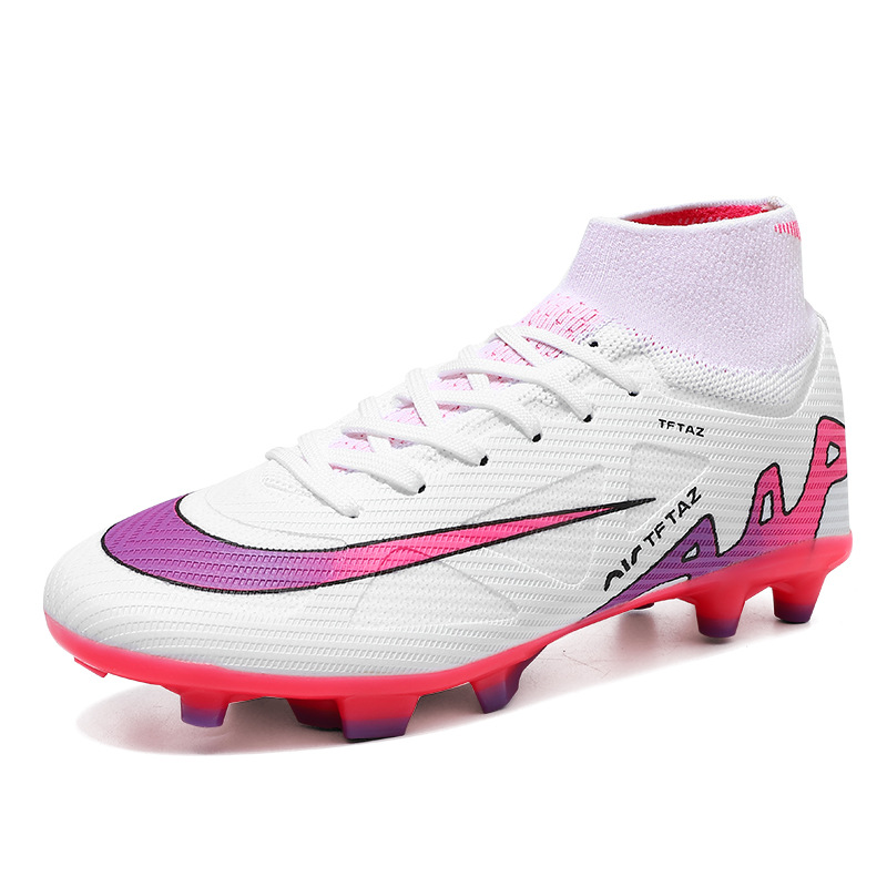 Cross-border high-top football shoes long broken nails artificial lawn male and female teenagers students sports training shoes FOOTBALL
