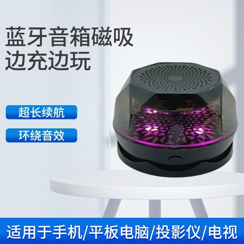 Cross-border magnetic suction wireless bluetooth speaker lamp small stereo subwoofer mini game mobile phone bracket stereo small gift
