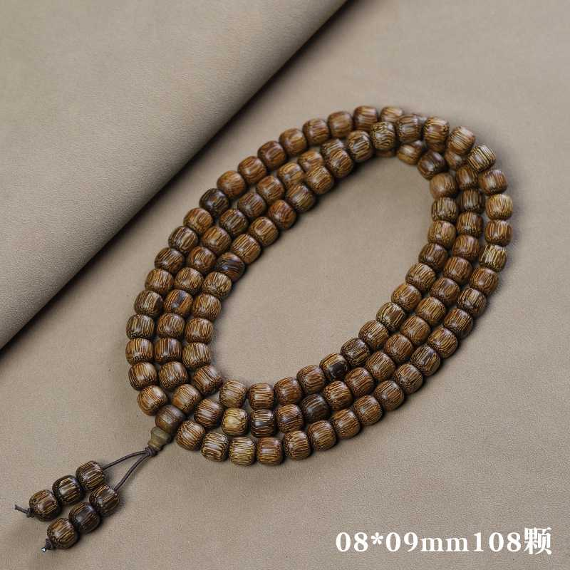 Picture of Vietnam Nha Trang Bai Qinan Ailwood 20 Bracelet Submerged Old Material Wen Play Men's and Women's Single Circle Buddha Bead Bracelet