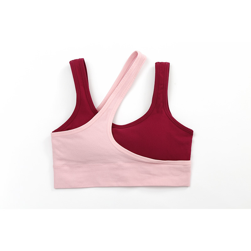 Picture of Cross-border Seamless Personalized Contrast Color High Elastic Yoga Underwear Beautiful Back Sports Vest Running Fitness Shockproof Bra for Women