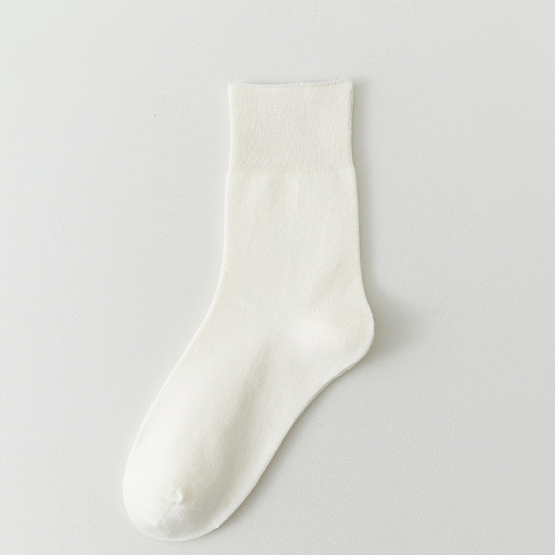 Picture of Mid-Calf Socks for Women, Spring and Autumn Solid Color Slouch Socks, Versatile Maternity Socks, Casual Long Socks, Zhuji Socks Wholesale